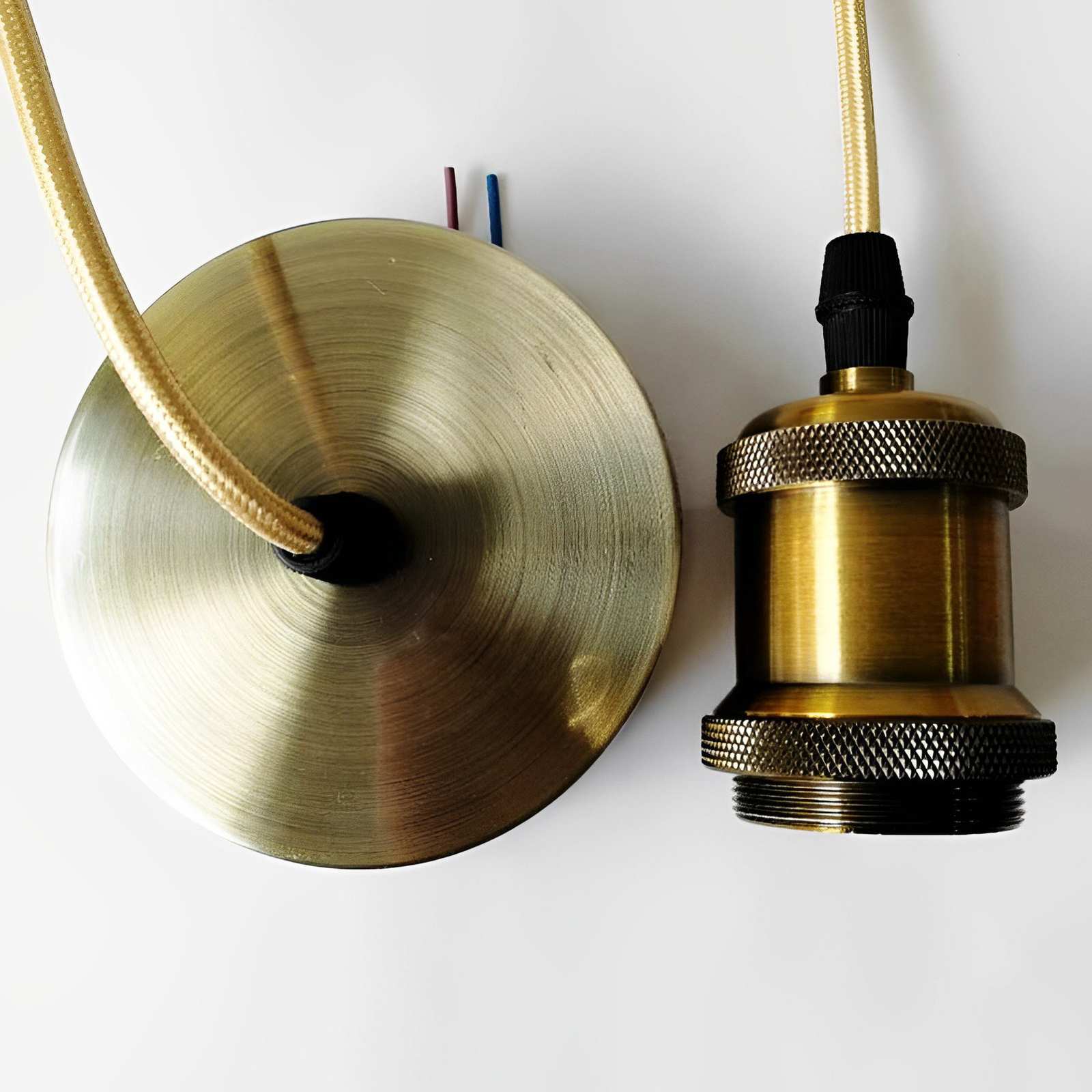 Gold Bronze Ceiling Pendant Light Holder DSYDT003 Ecobrite