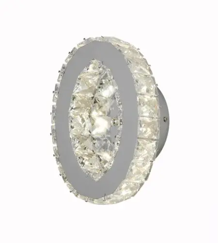 Oval Crystal Wall Light