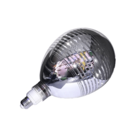 Silver filament bulb retro and rustic style Edison bulb