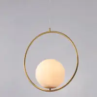 Golden Loop Milky Glass Pendant Light CP30