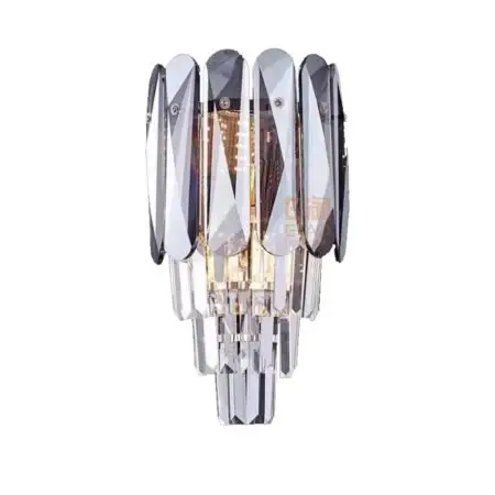 Smoke Grey crystal wall light