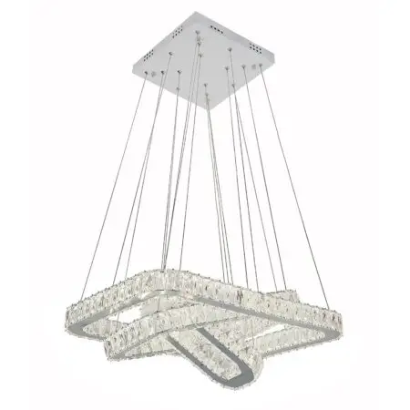 Hanging Crystal Chandelier Silver