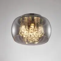 Smoke Glass Ceiling Semi Flush Light