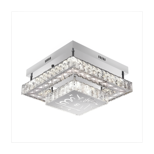 Square Islamic Allah Crystal Chandelier Ceiling Light - CH218