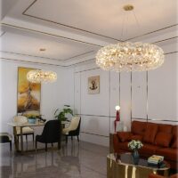 gold ring chandelier