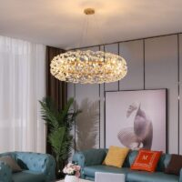 gold ring chandelier