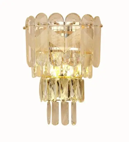 Crafts Crystals Gold Wall LightCrafts Crystals Gold Wall Light
