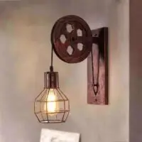 Lifting Pulley Vintage Lamp Wall Light
