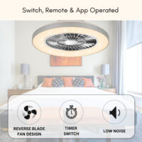 Smart WIFI Grey Ceiling Fan Light – FAN02-GRE