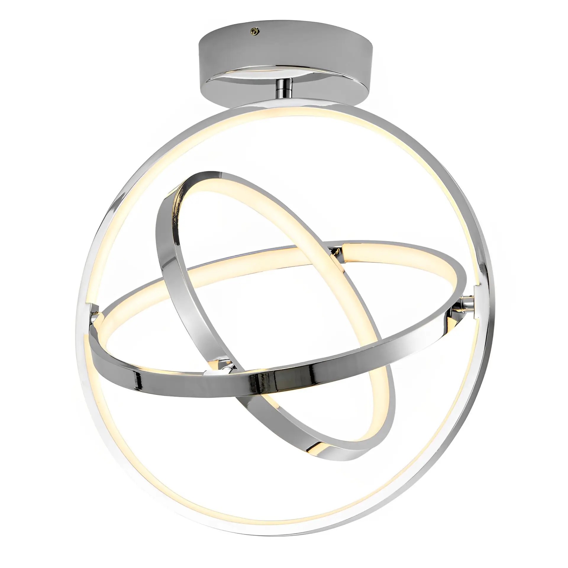 Modern Atom Rings Chrome Chandelier CP126