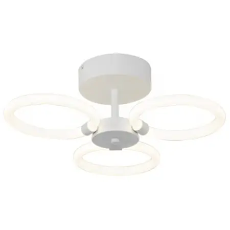 Modern Flush 3 Ring White Chandelier CP128