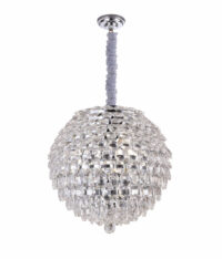 Crystal chrome Globe chandelier