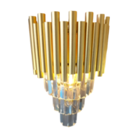 Modern Gold Finish Crystal Wall Light - CH235/2G