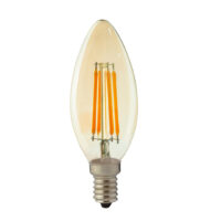 C35 Amber Filament LED Bulb - 4w