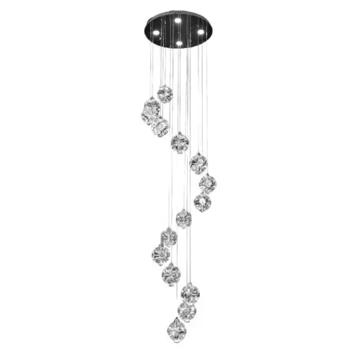 Crystal spiral cluster chandelier CH262/15C-600