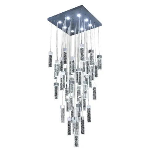 Crystal Rectangle Bubble Cluster Chrome