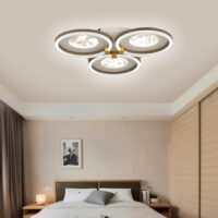 Trio Modern Moon Round Flush Ceiling Light