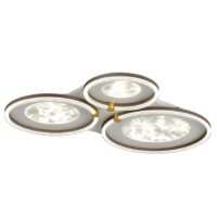 Trio Modern Moon Round Flush Ceiling Light