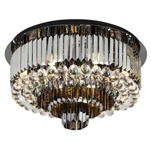 Round Black Crystal Ceiling Chandelier CH38