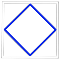 Ultra Bright Diamond Shape LED Ceiling Panel Light - Blue + Cool White - 600 x 600mm