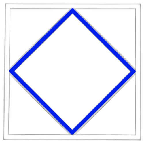 Ultra Bright Diamond Shape LED Ceiling Panel Light - Blue + Cool White - 600 x 600mm