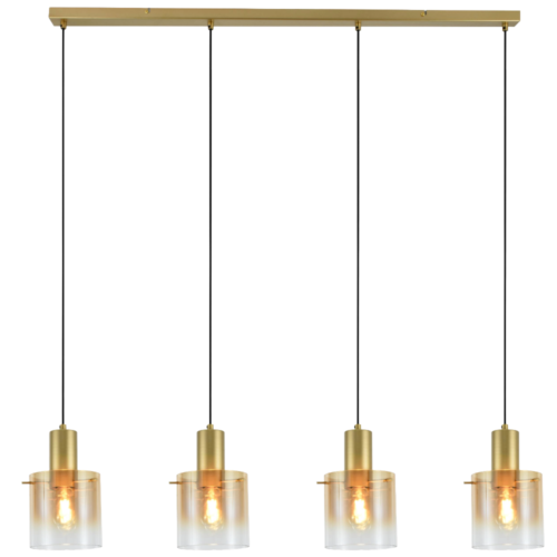 Modern 4-Light Pendant Chandelier CP241-4 in Gold Finish