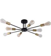 CP243/8BG 8 Arm Stylish Gold and Black Ceiling Light