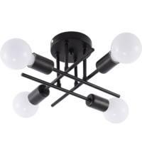 CP244/4BL 4 Arm Stylish Black Ceiling Light